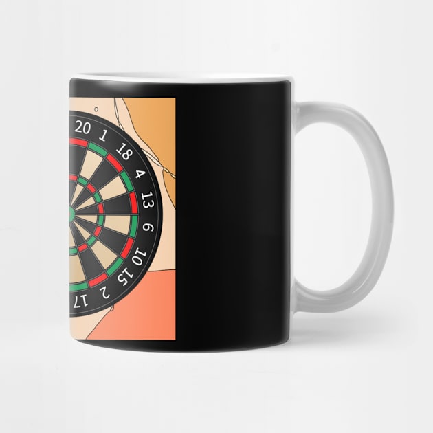 Dartboard Dart Player With Darts Arrows by flofin